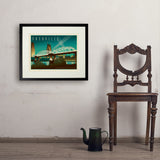 Nashville Skyline: Pedestrian Bridge, Horizontal - Art Print, 18x24 / Standard / Black