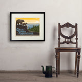 Great Smoky Mountains Horizontal Print - Art Print, 18x24 / Standard / Black