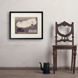 Map of Great Smoky Mtns National Park - Art Print, 18x24 / Standard / Black