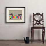 Mod Rainbow Dogs - Art Print, 18x24 / Standard / Black