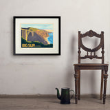 Big Sur, California: Bixby Bridge - Art Print, 18x24 / Standard / Black