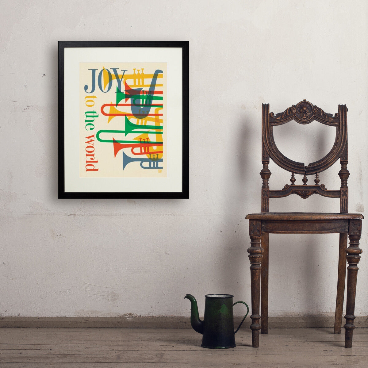 Joy To The World (Mid-Century Jazz) — Holiday Wall Art | Art Print