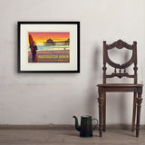 Huntington Beach, California - Art Print, 18x24 / Standard / Black