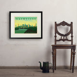 Nashville Skyline: Horizontal - Art Print, 18x24 / Standard / Black