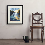 Ithaca, New York - Art Print, 18x24 / Standard / Black