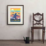 Florida: Sea Turtle Hatchling Habitats - Art Print, 18x24 / Standard / Brown