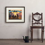 Memphis, TN: Beale Street Sunset - Art Print, 18x24 / Standard / Brown
