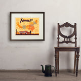 Route 66 Map - Art Print, 18x24 / Standard / Brown