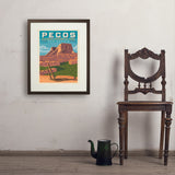 Pecos National Historical Park, NM - Art Print, 18x24 / Standard / Brown