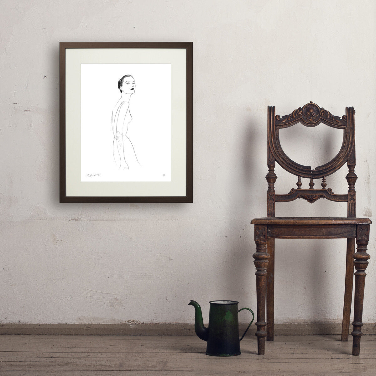 Across Art and Fashion 英語版 Fashion Sketch: Simplicity — Fine Art Print – Anderson Design Group