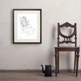 Fashion Sketch: Elegance - Art Print, 18x24 / Standard / Brown