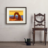 Arches National Park: Delicate Arch Sunset (Horizontal) - Art Print, 18x24 / Standard / Brown