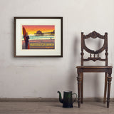 Huntington Beach, California - Art Print, 18x24 / Standard / Brown
