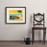 Woody On The Beach - Art Print, 18x24 / Standard / Brown
