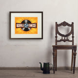 Music City: Vinyl Record (Horizontal) - Art Print, 18x24 / Standard / Brown