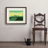 Nashville Skyline: Horizontal - Art Print, 18x24 / Standard / Brown