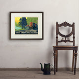 Great Smoky Mountain Railroad: Diesel Train - Art Print, 18x24 / Standard / Brown