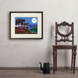 Christmas In The Smokies - Art Print, 18x24 / Standard / Brown