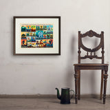 Mythical Creatures From Around The World Collage - Art Print, 18x24 / Standard / Brown