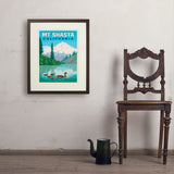 Mount Shasta, California - Art Print, 18x24 / Standard / Brown