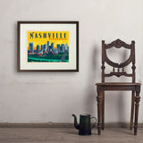 Nashville Sunset Skyline (Horizontal) - Art Print, 18x24 / Standard / Brown