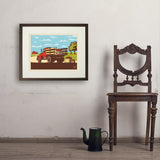 Vintage Apple Truck - Art Print, 18x24 / Standard / Brown
