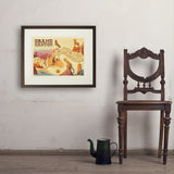 Grand Canyon National Park: Illustrated Map - Art Print, 18x24 / Standard / Brown