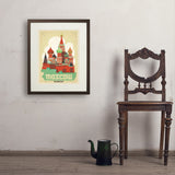 Russia: Moscow - Art Print, 18x24 / Standard / Brown