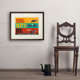 Cicada Invasion: Sing. Mate. Die. (Horizontal) - Art Print, 18x24 / Standard / Brown