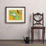 Sun Bather - Art Print, 18x24 / Standard / Brown