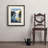Ithaca, New York - Art Print, 18x24 / Standard / Brown