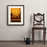 Saguaro National Park - Art Print, 18x24 / Standard / Brown