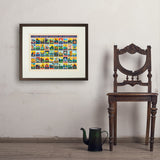 50-State Multi-Image Design - Art Print, 18x24 / Standard / Brown