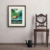 Caribou-Targhee National Forest - Art Print, 18x24 / Standard / Brown