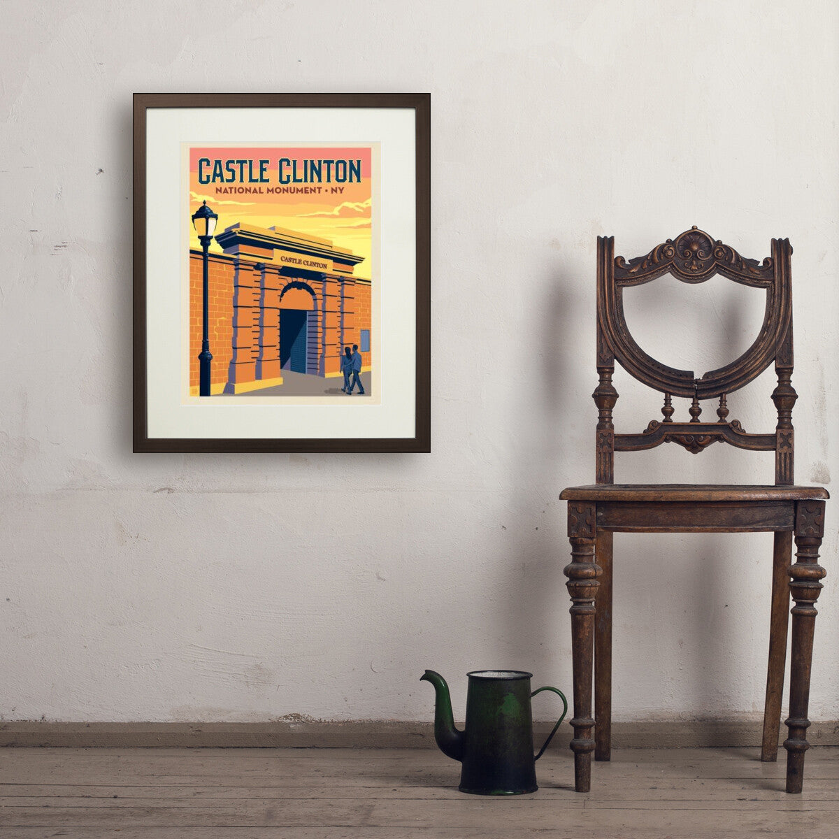 castle-clinton-national-monument-ny - 18x24 / Standard / Brown / Env
