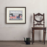 Wag More. Bark Less. - Art Print, 18x24 / Standard / Brown