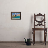 Portland, Oregon: Waterfont Skyline - Art Print, 8x10 / Simple / Brown