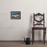 Memphis, TN: Pink Caddy (Horizontal) - Art Print, 8x10 / Simple / Brown