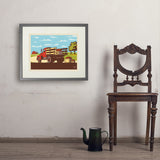 Vintage Apple Truck - Art Print, 18x24 / Standard / Gray