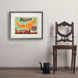 100th Anniversary Of Route 66 (Map) - Art Print, 18x24 / Standard / Gray