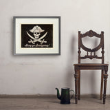 Pirate Flag - Art Print, 18x24 / Standard / Gray