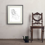 Fashion Sketch: Elegance - Art Print, 18x24 / Standard / Gray