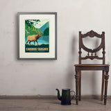 Caribou-Targhee National Forest - Art Print, 18x24 / Standard / Gray