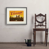 Chicago: Horizontal Skyline - Art Print, 18x24 / Standard / Gray