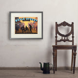 Memphis, TN: Beale Street Sunset - Art Print, 18x24 / Standard / Gray