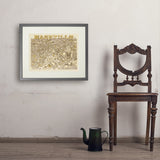 Illustrated Map of Nashville - Art Print, 18x24 / Standard / Gray
