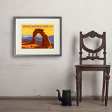 Arches National Park: Delicate Arch Sunset (Horizontal) - Art Print, 18x24 / Standard / Gray