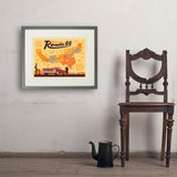 Route 66 Map - Art Print, 18x24 / Standard / Gray