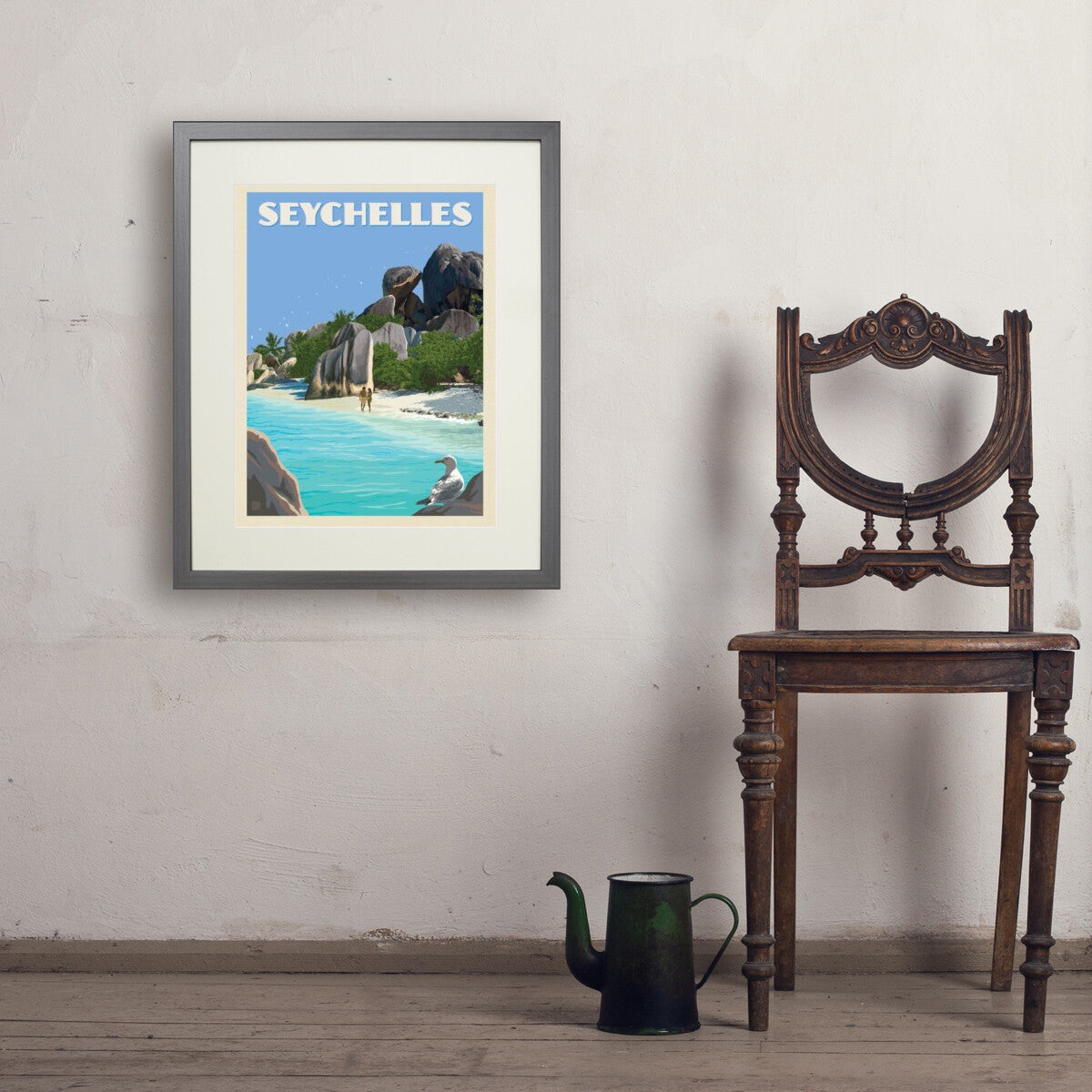 seychelles - 18x24 / Standard / Gray / Env
