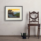 Great Smoky Mountains Horizontal Print - Art Print, 18x24 / Standard / Gray